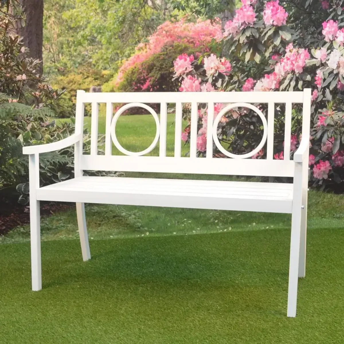 Carolina Living Gramercy Outdoor Bench - White