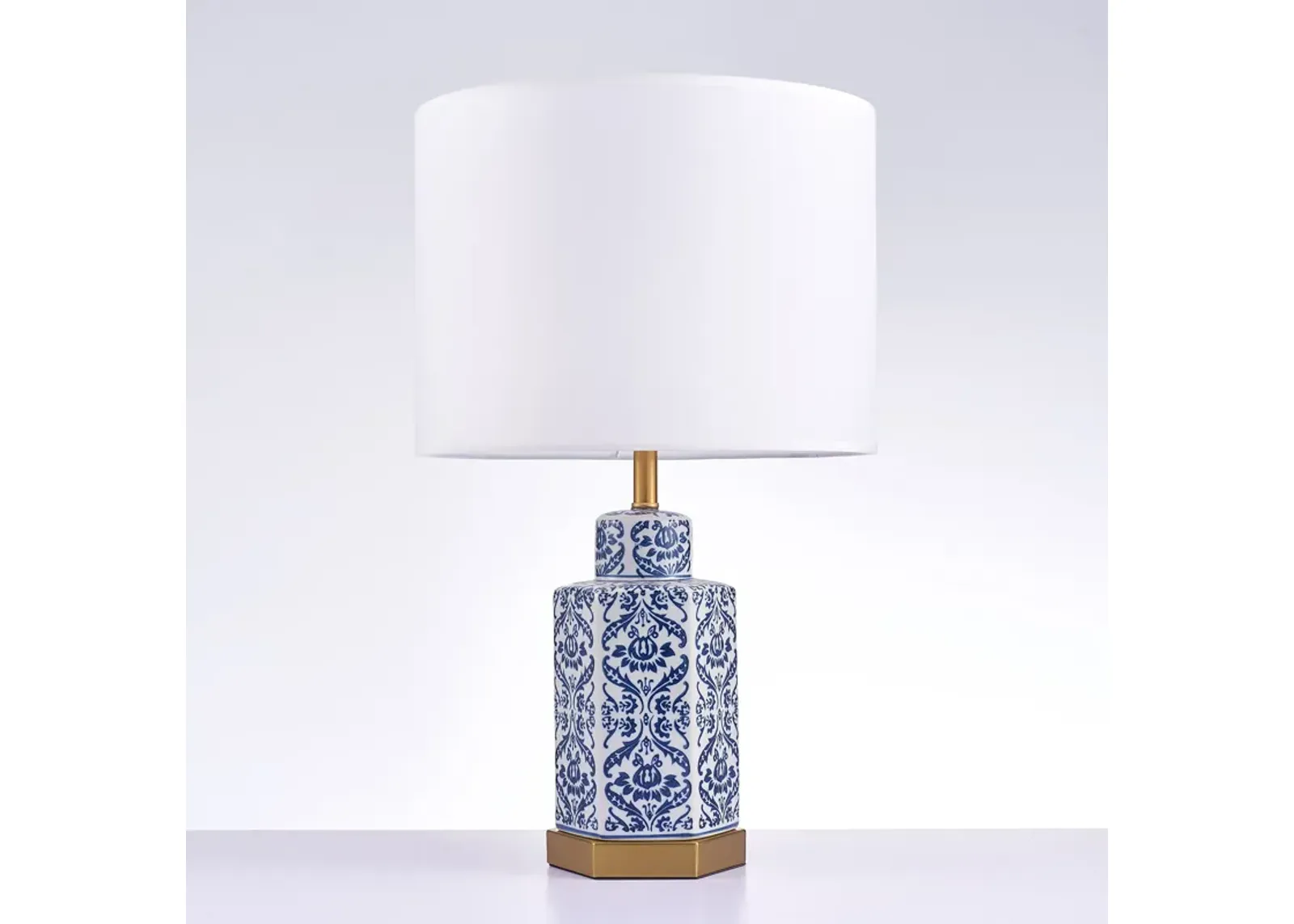 Pasargad Home Destro Collection Metal & Ceramic Table Lamp Lights