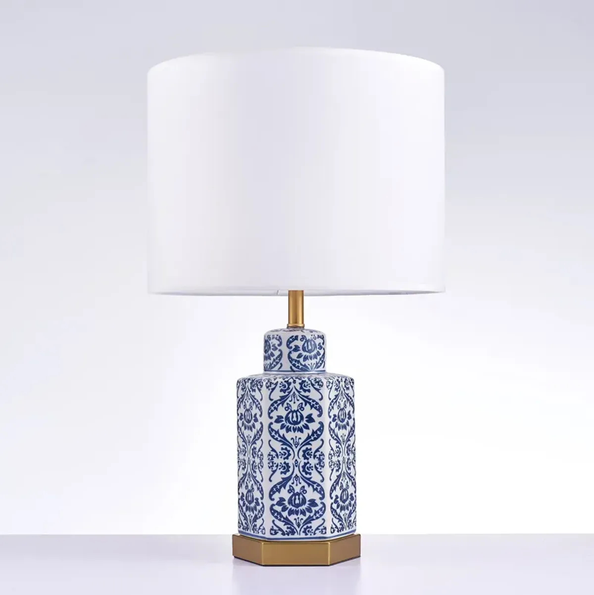 Pasargad Home Destro Collection Metal & Ceramic Table Lamp Lights