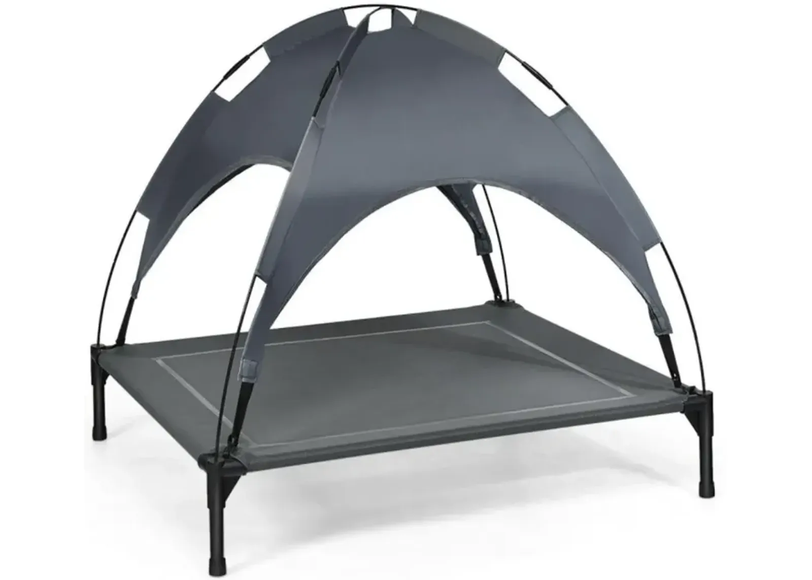 Hivvago Portable Elevated Outdoor Pet Bed with Removable Canopy Shade