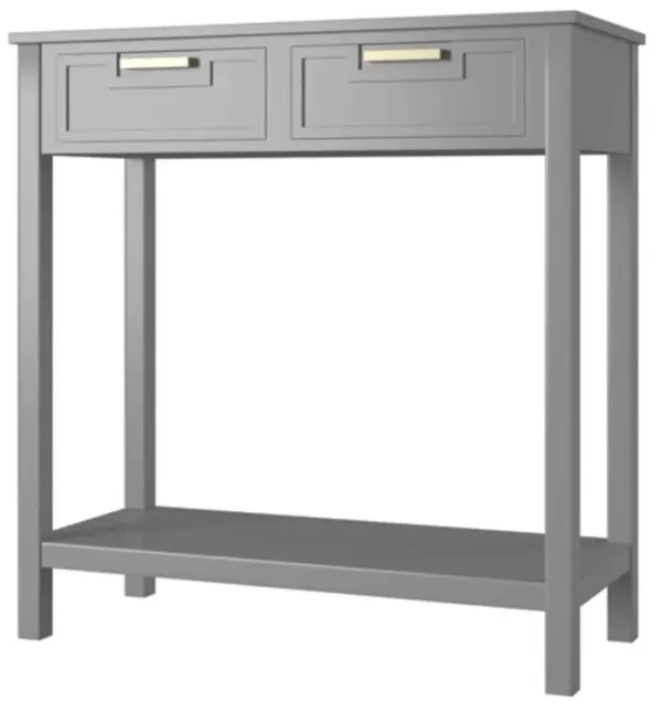 Hivvago Modern Entryway Accent 2 Drawer Sofa Side Table