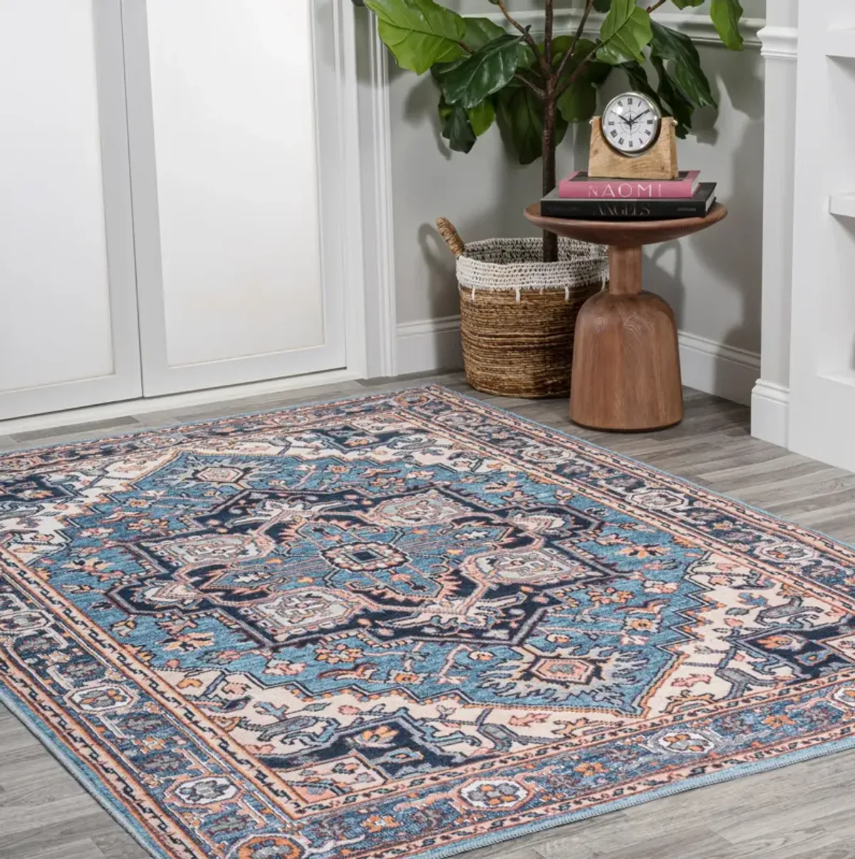 Cirali Ornate Large Medallion Machine-Washable Area Rug