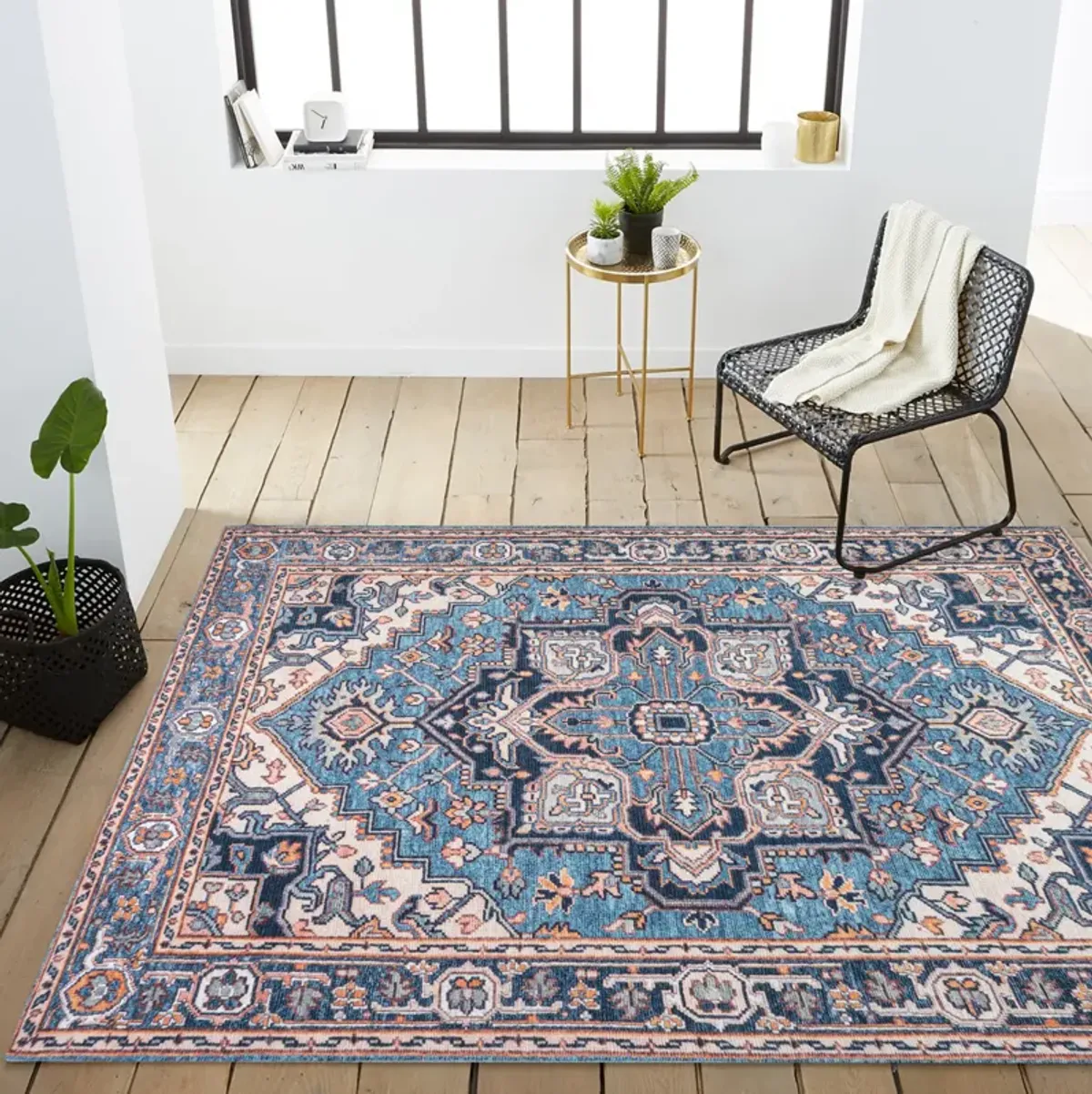 Cirali Ornate Large Medallion Machine-Washable Area Rug