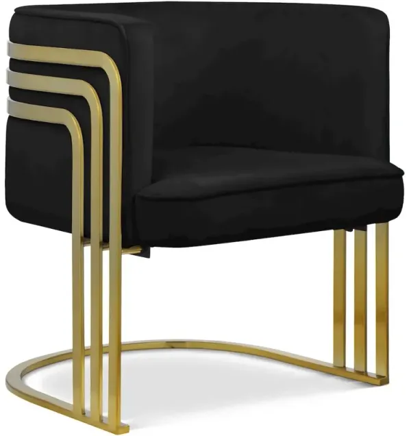 Meridian Furniture Rays Black Velvet Accent Chair