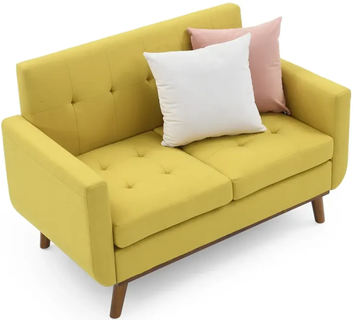 Merax Mid Century Button Tufted Loveseat Sofa