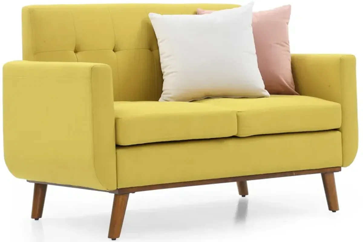 Merax Mid Century Button Tufted Loveseat Sofa