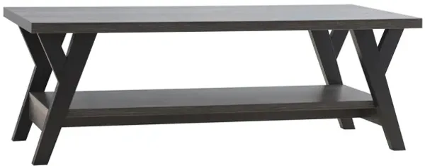 Coffee Table Distressed Grey Black