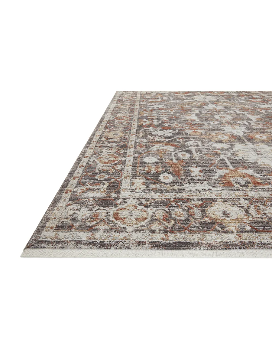 Bonney BNY07 Charcoal/Spice 5'3" x 7'6" Rug