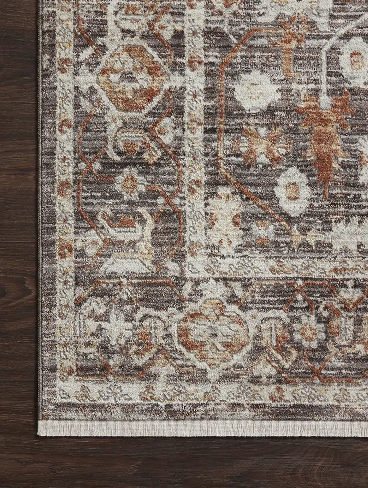 Bonney BNY07 Charcoal/Spice 5'3" x 7'6" Rug