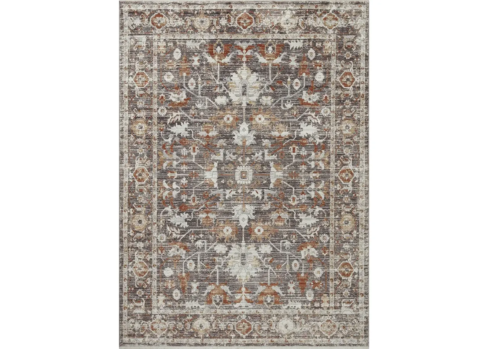 Bonney BNY07 Charcoal/Spice 5'3" x 7'6" Rug