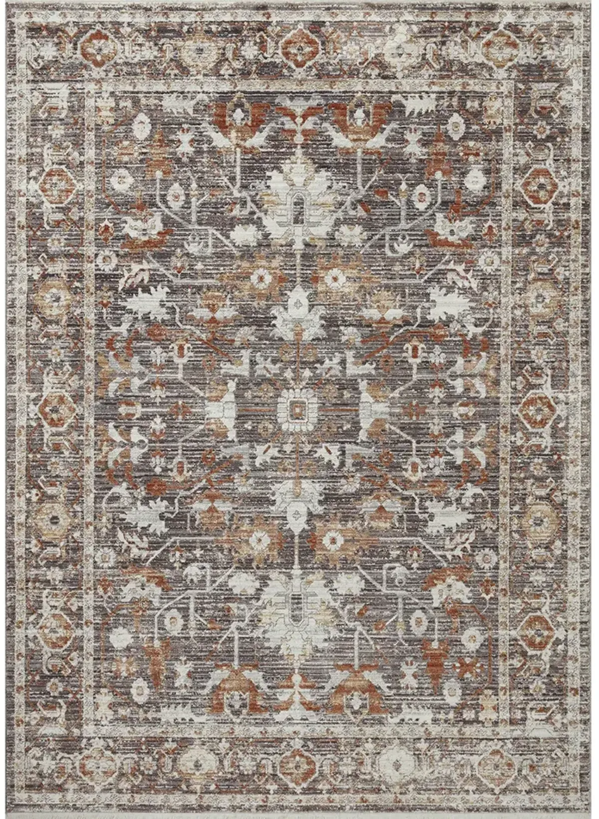 Bonney BNY07 Charcoal/Spice 5'3" x 7'6" Rug