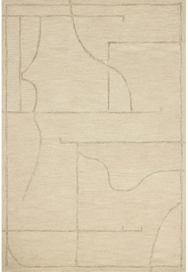 Barrow BAR05 Ivory/Taupe 9'3" x 13' Area Rug by Jeremiah Brent x Loloi
