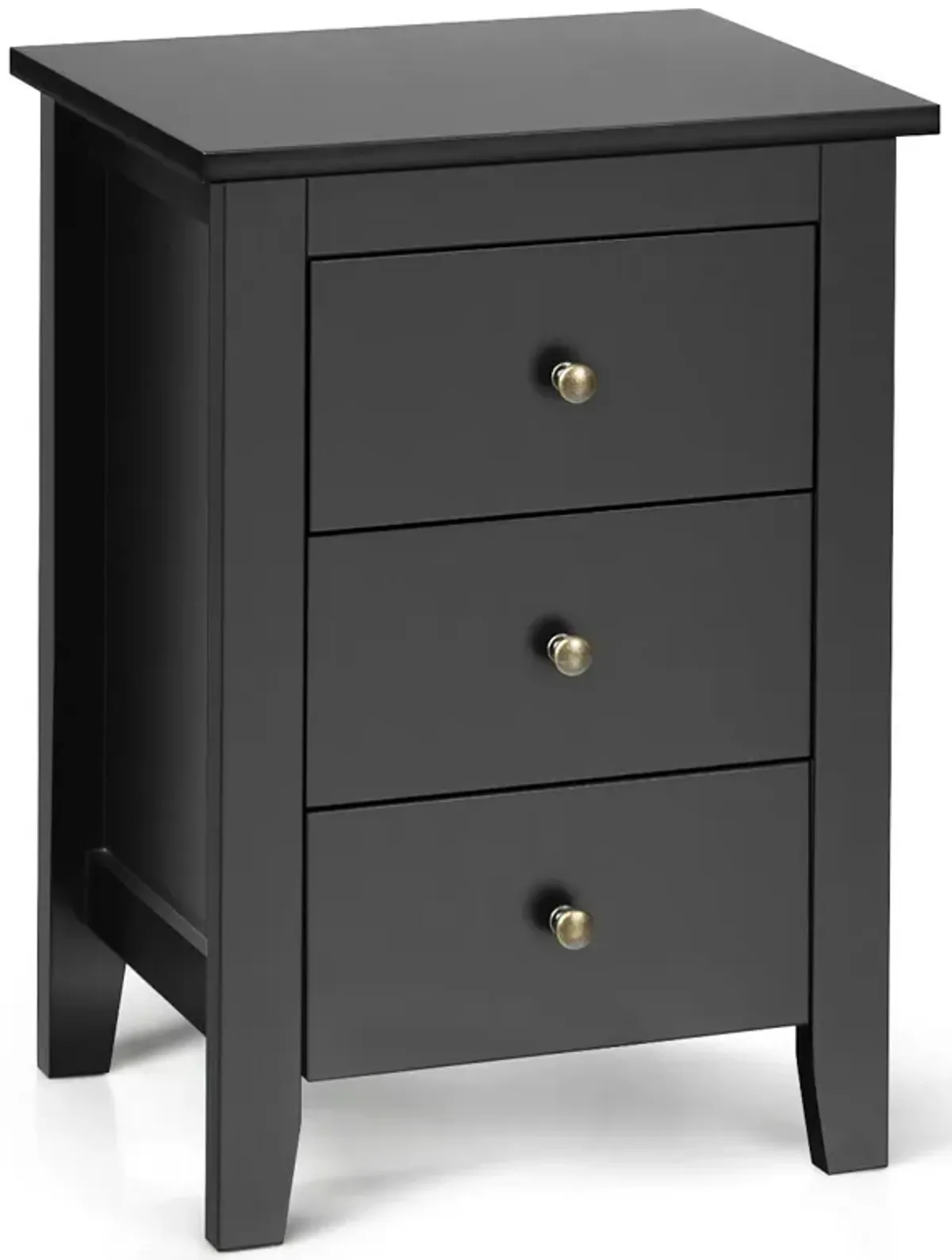 Nightstand End Beside Table Drawers Modern Storage Bedroom Furniture