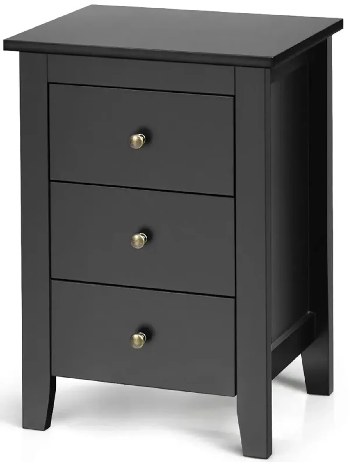 Nightstand End Beside Table Drawers Modern Storage Bedroom Furniture