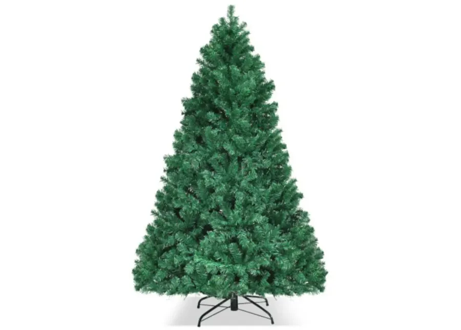 Hivvago PVC Artificial Christmas Tree with LED Lights