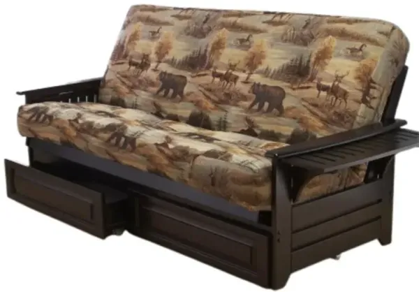 Phoenix Frame-Espresso Finish-Canadian Mattress-Storage Drawers