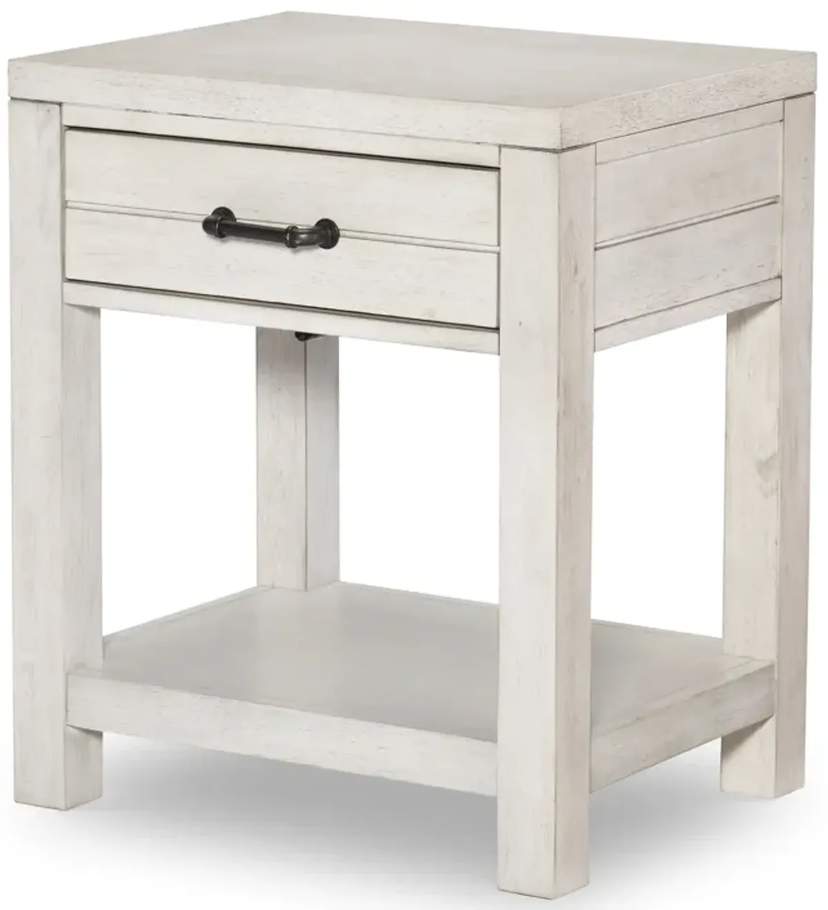 Summer Camp Open Nightstand in Stone Path Gray