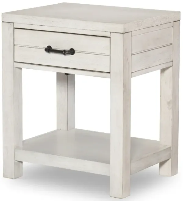 Summer Camp Open Nightstand in Stone Path Gray