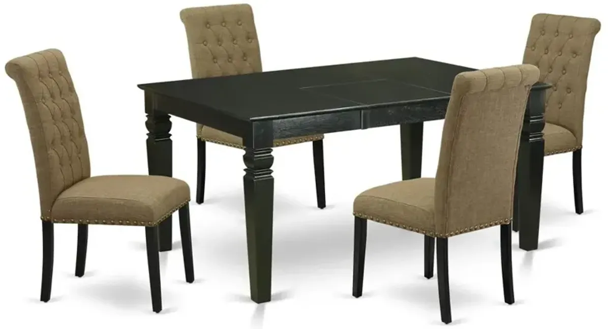 Dining Room Set Black, WEBR5-BLK-17