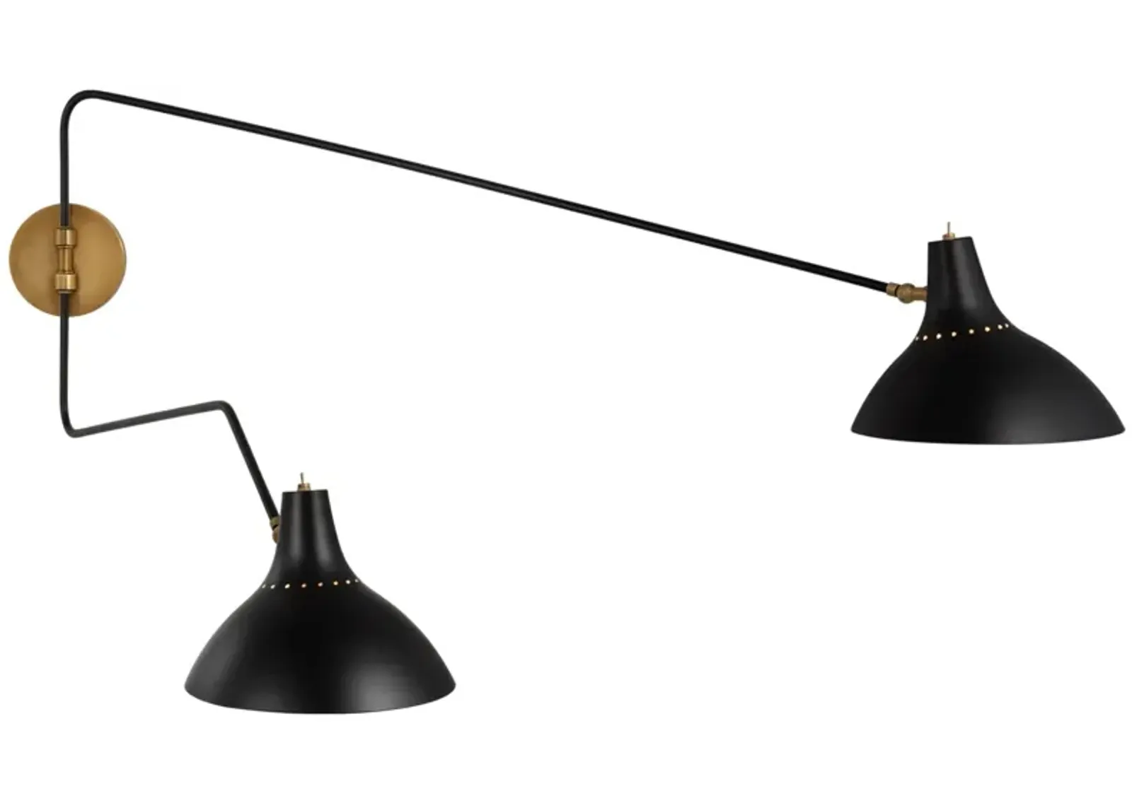 Charlton Large Double Wall Light in Black