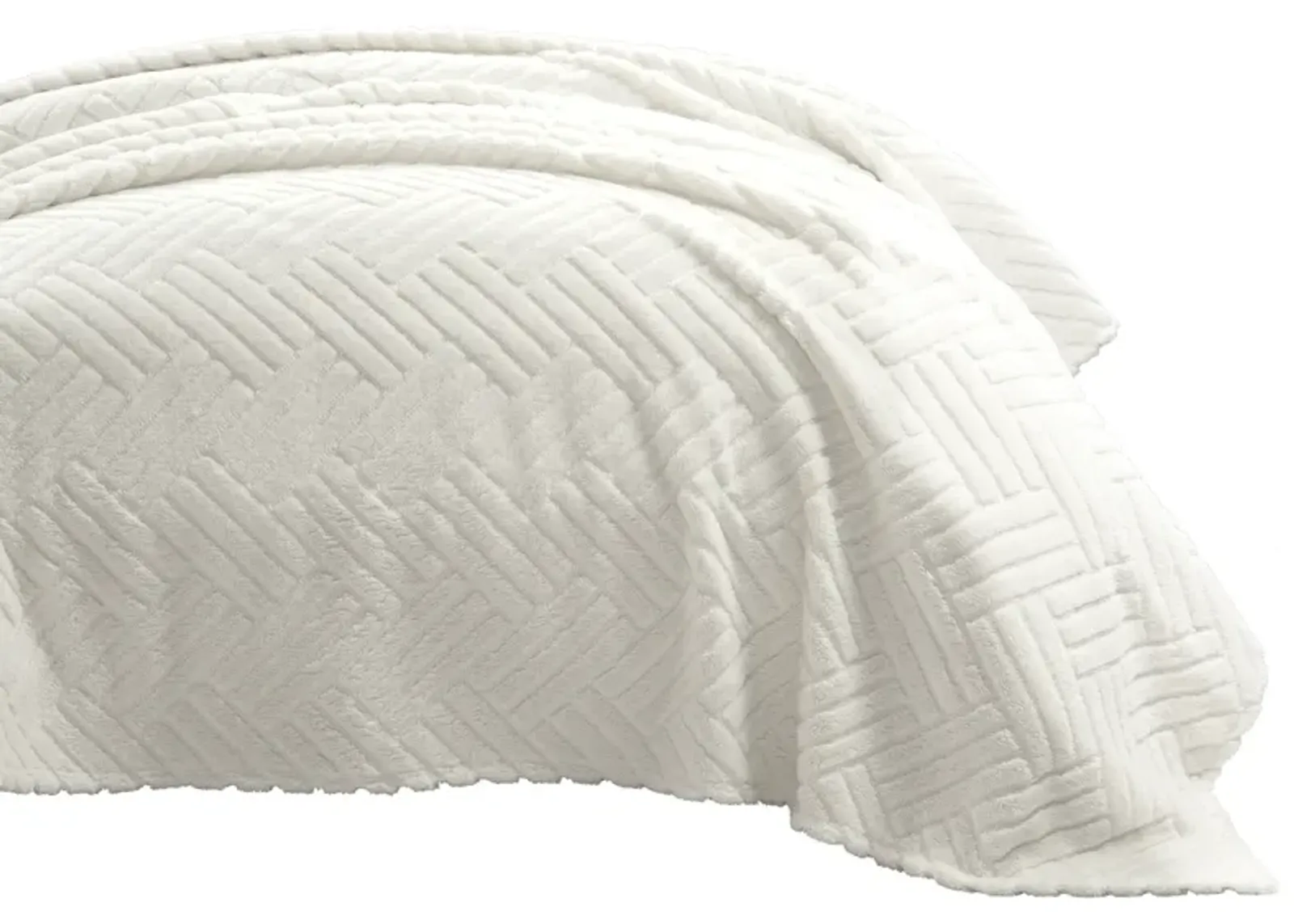 Super Cozy Ultra Soft Ribbed Faux Fur Bedspread/Blanket Single