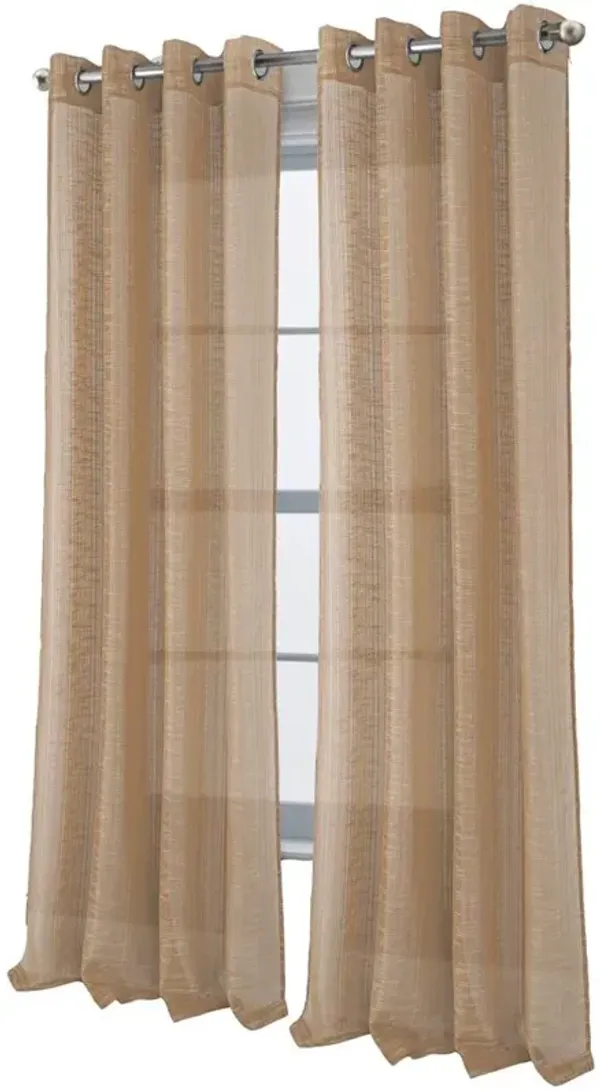 RT Designers Collection Dexter Linen Texture Grommet Light Filtering Window Curtain Panel 54" x 90" Taupe
