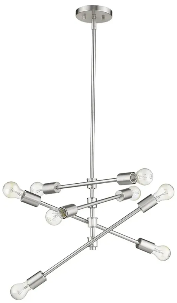 Hivvago Calix 8-Light Satin Nickel Pendant