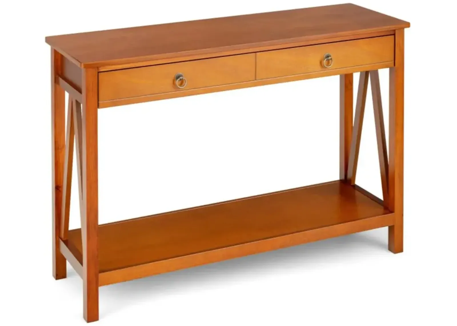 Hivvago Console Table with Drawer Storage Shelf for Entryway Hallway