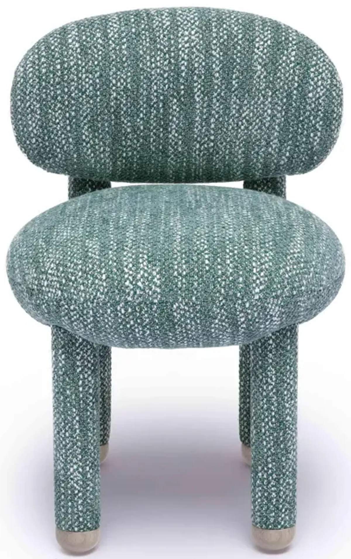 Manu Teal Knubby Performance Fabric Side Chair