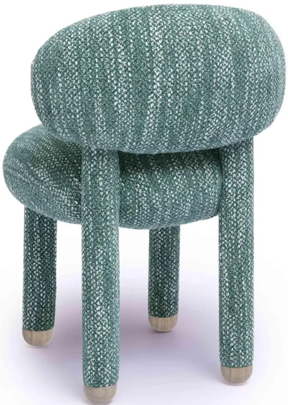 Manu Teal Knubby Performance Fabric Side Chair