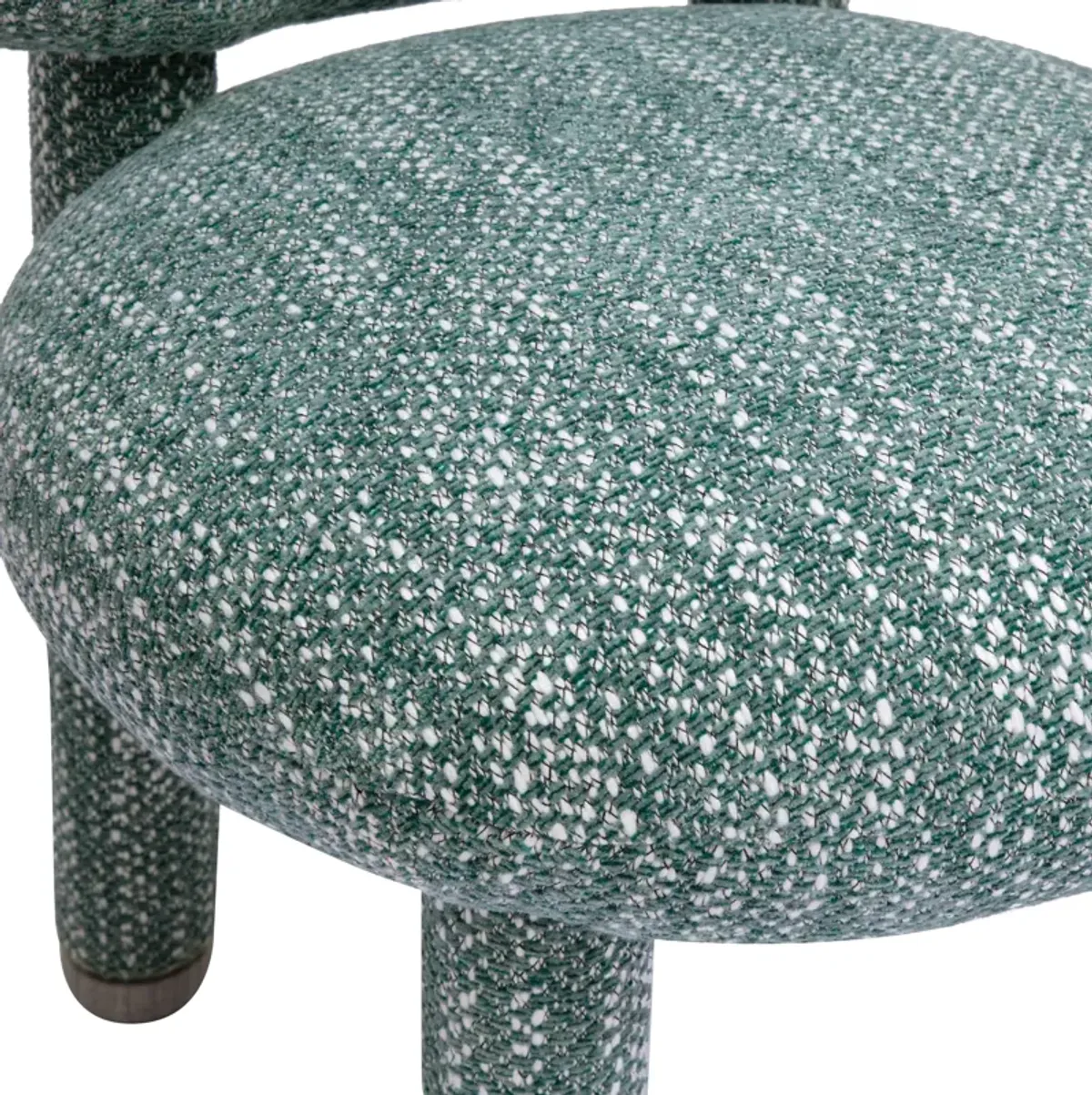 Manu Teal Knubby Performance Fabric Side Chair