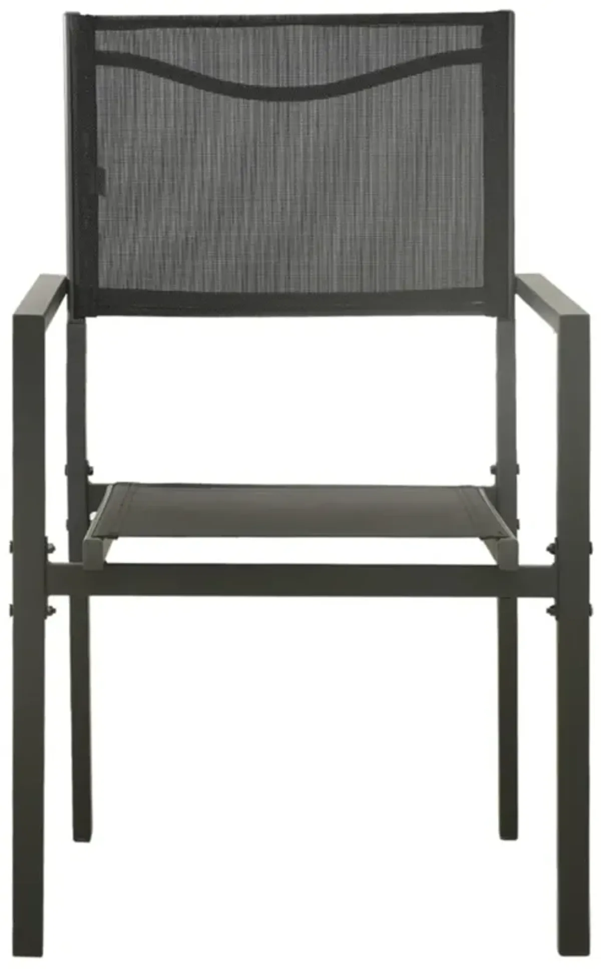 vidaXL Patio Chairs 2 pcs Textilene and Steel Black and Anthracite