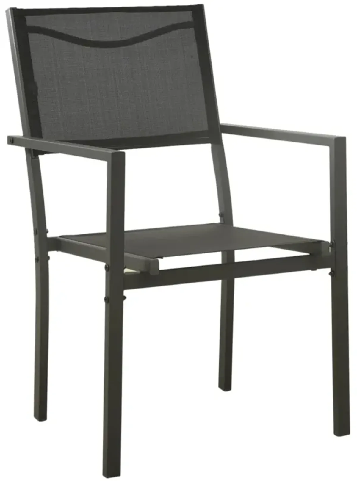 vidaXL Patio Chairs 2 pcs Textilene and Steel Black and Anthracite