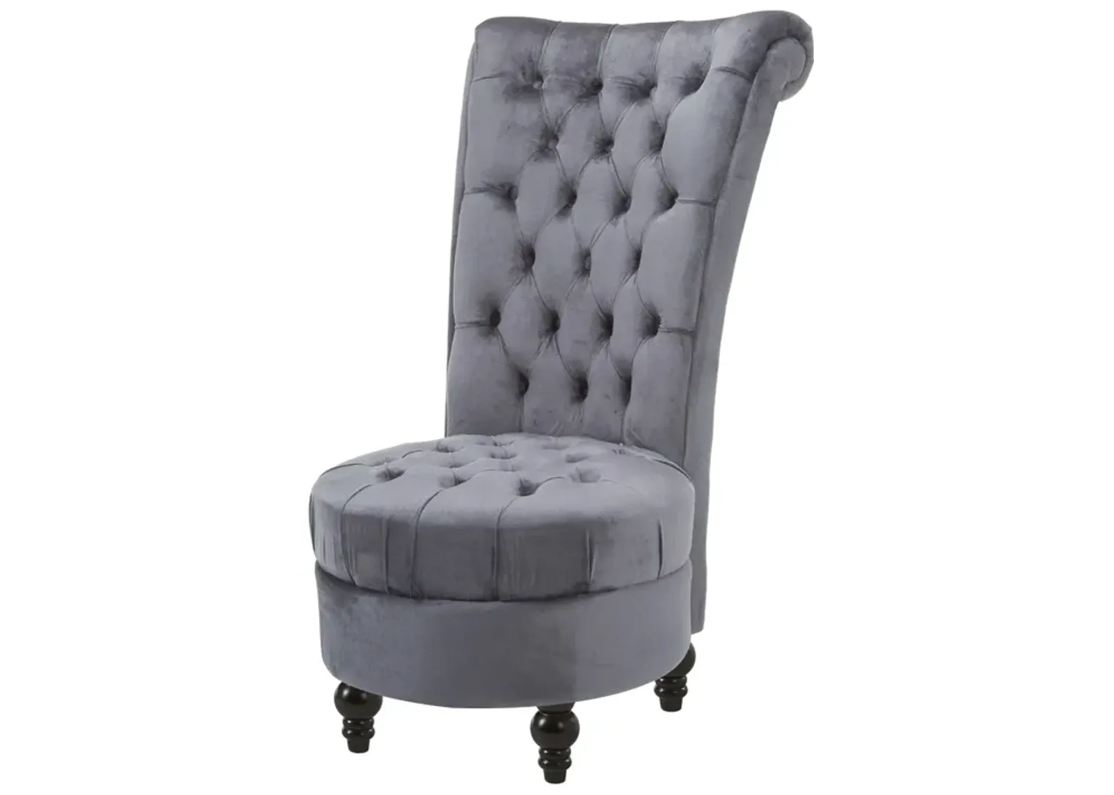 Hivvago High Back Plush Velvet Upholstered Accent Low Profile Chair