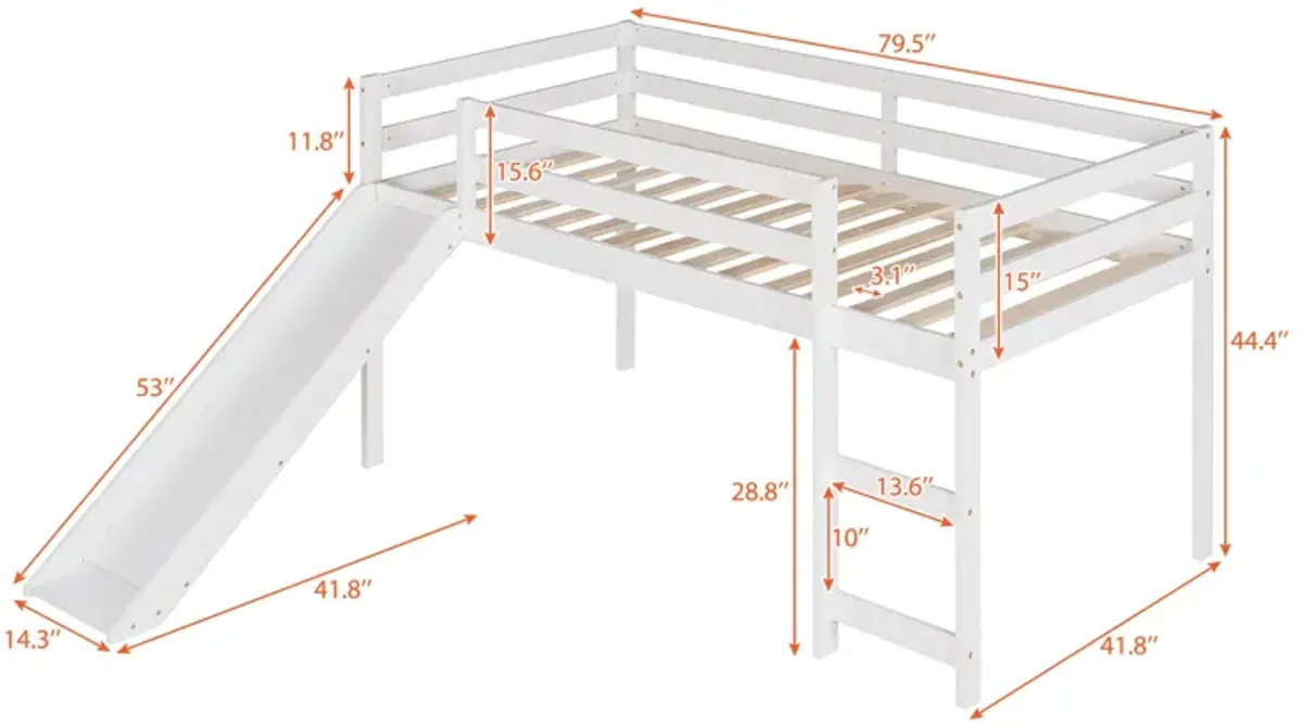 Merax Loft Bed with Slide