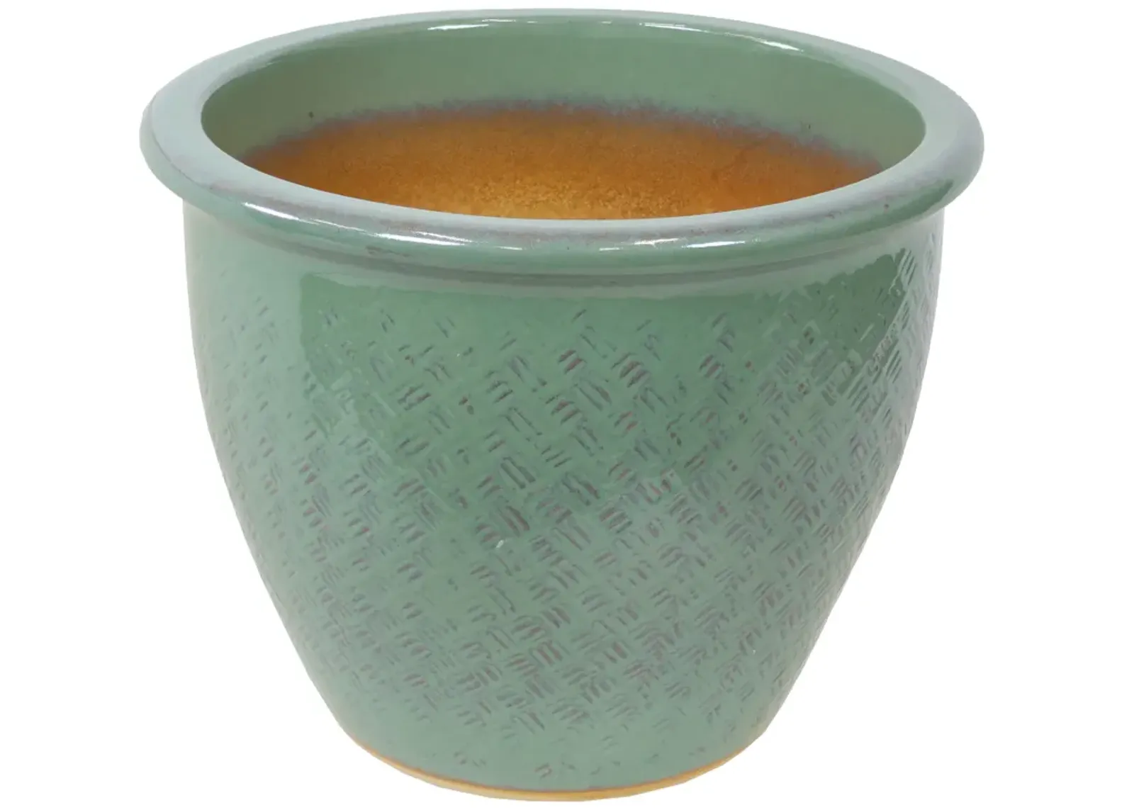 Sunnydaze 15 in Villa High-Fired Glazed Ceramic Planter