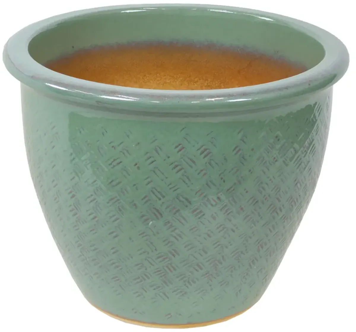 Sunnydaze 15 in Villa High-Fired Glazed Ceramic Planter