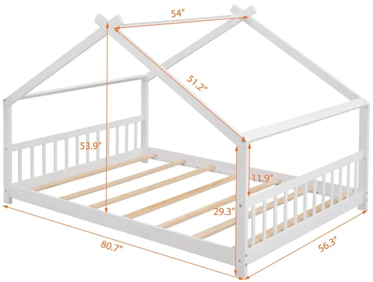 Merax Full Size House Bed Wood Bed