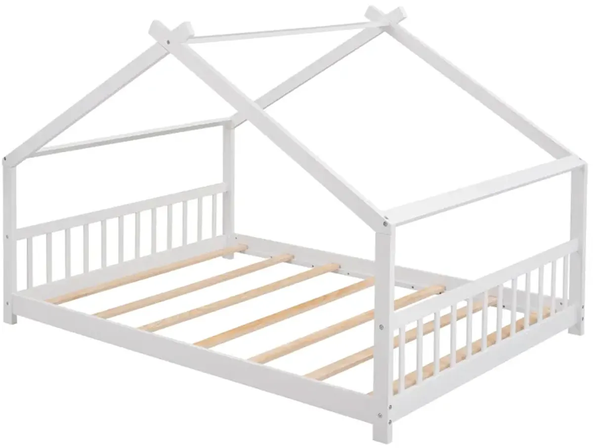 Merax Full Size House Bed Wood Bed