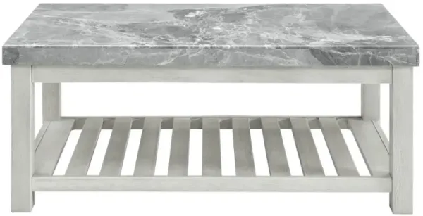 Canova Gray Marble Top Cocktail Table
