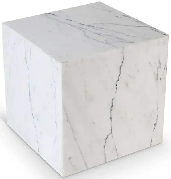 Meridian Furniture Bolzano White End Table