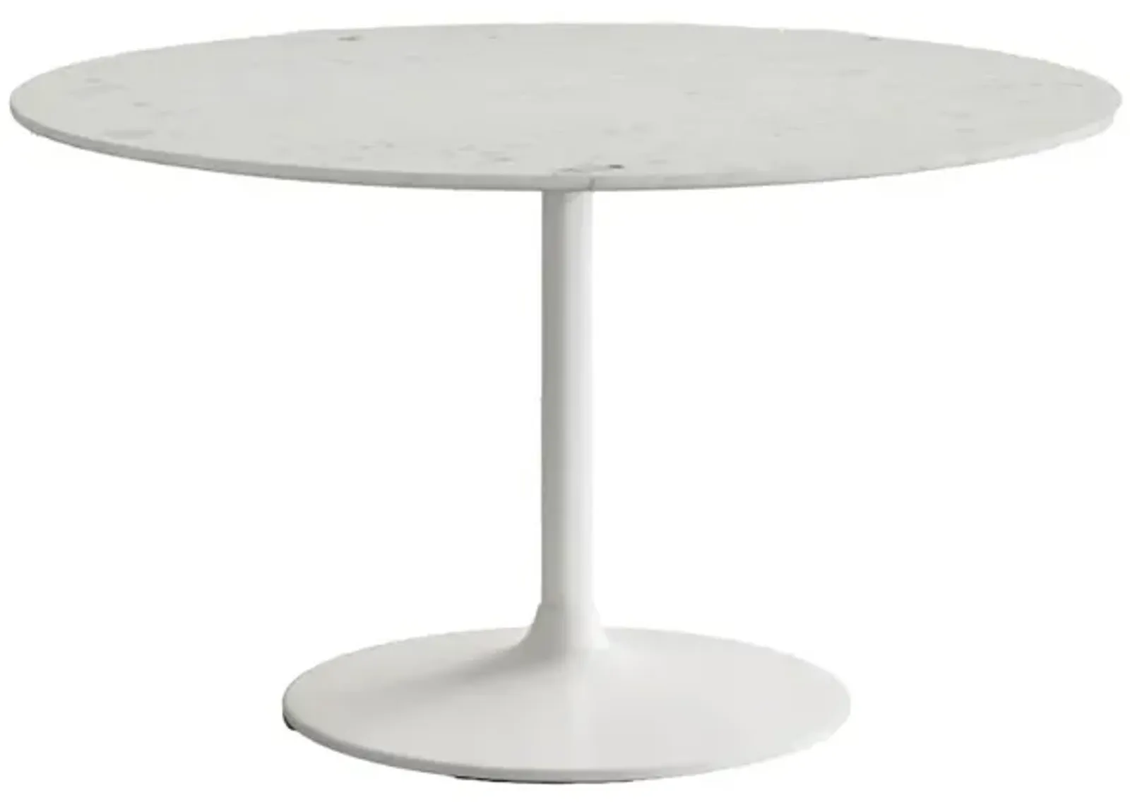 Jofran Rowan 54 Modern Luxury Pedestal Round Marble Dining Table