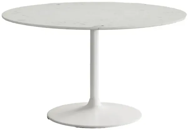 Jofran Rowan 54 Modern Luxury Pedestal Round Marble Dining Table