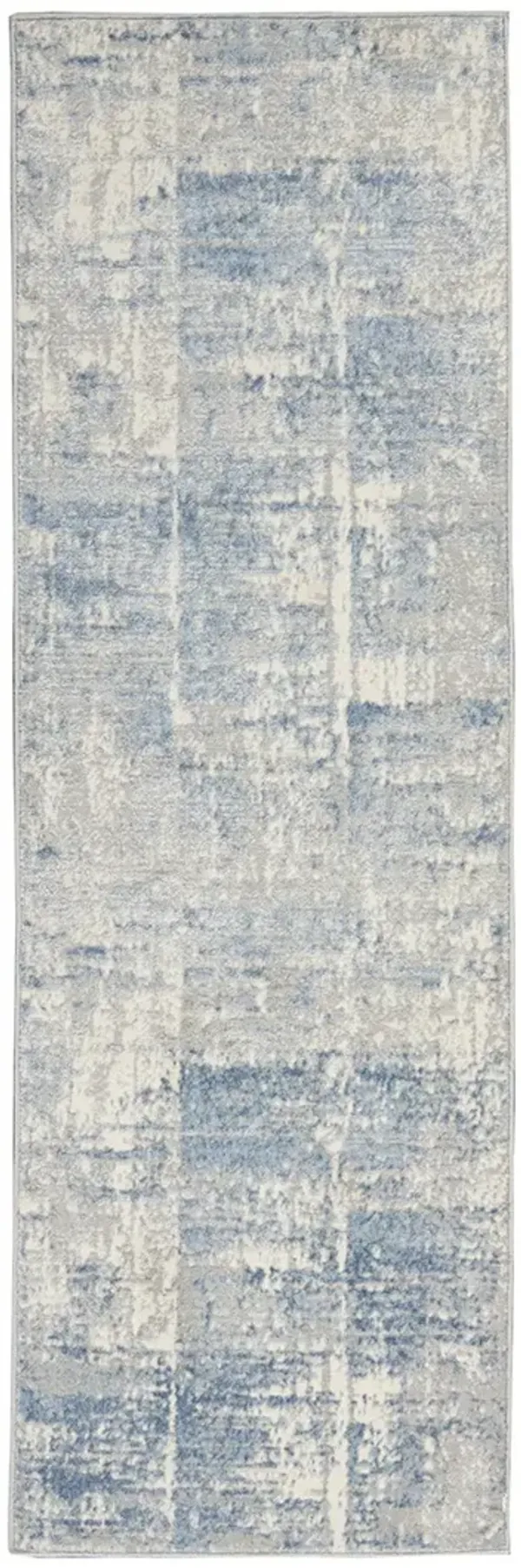 Solace SLA02 Ivory/Gray/Blue 2'3" x 7'3" Rug