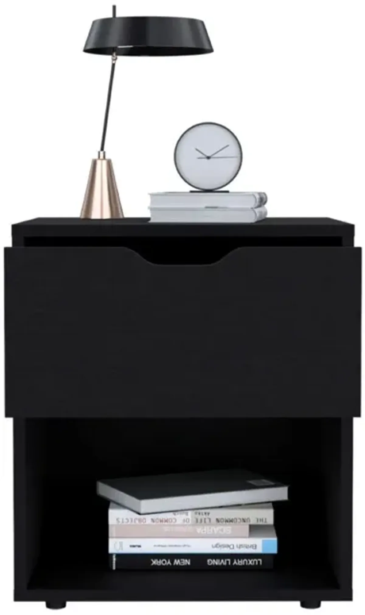 Nightstand Altheimer, Bedroom, Black