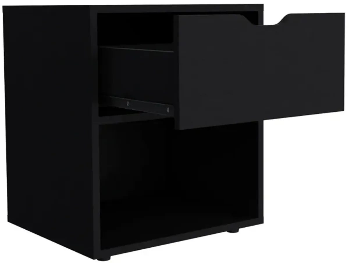 Nightstand Altheimer, Bedroom, Black