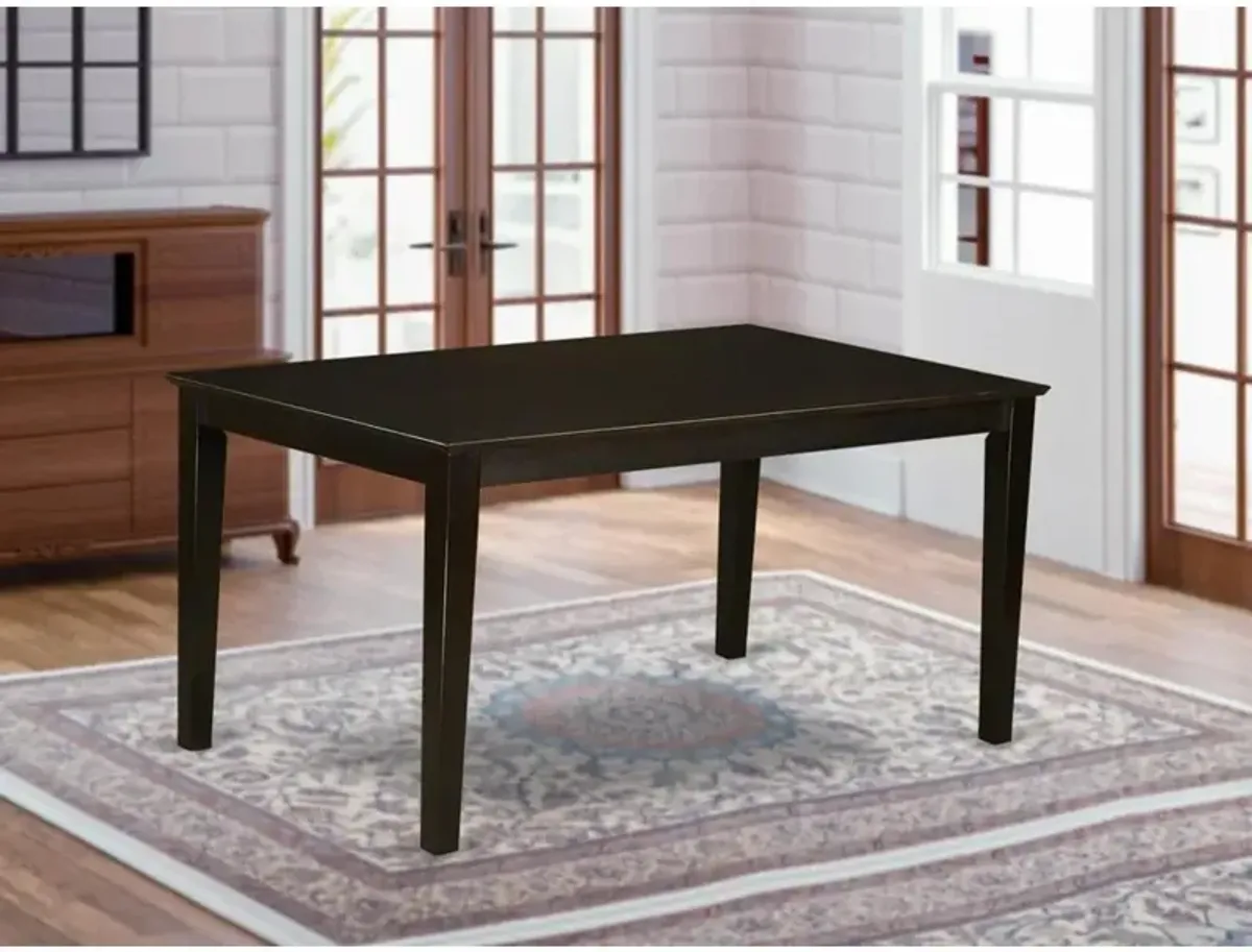 Capri  Rectangular  dining  table  36"x60"  with  solid  wood  top  In  Cappuccino  Finish