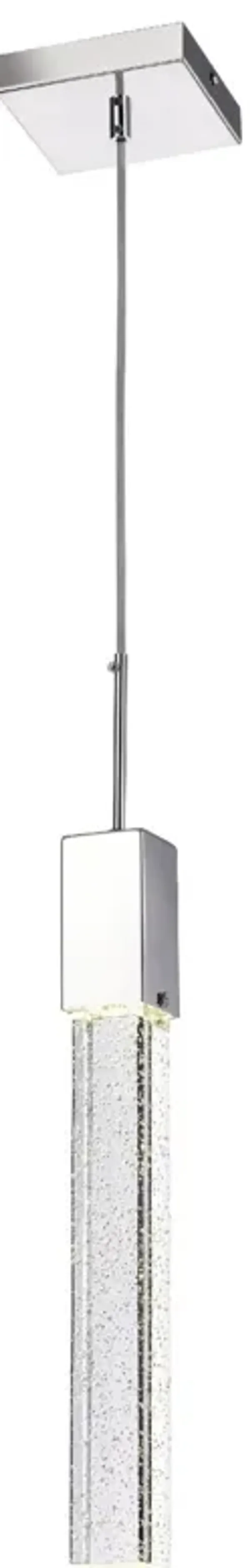 Sparkling Night Chandelier Chrome Metal and Acrylic 1 LED light Dimmable Extra Large