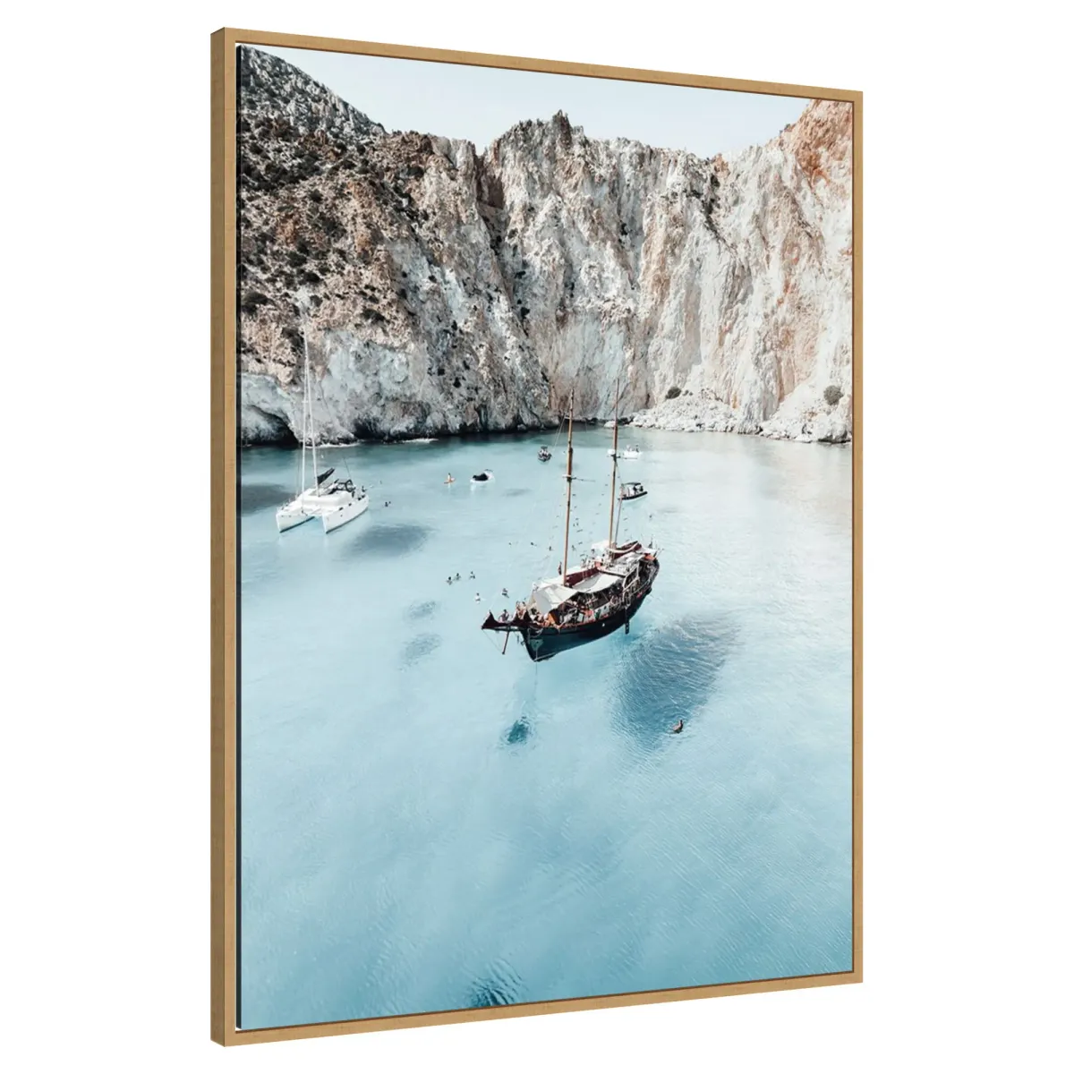 Milos Illusions by Bella Eve Framed Canvas Wall Art