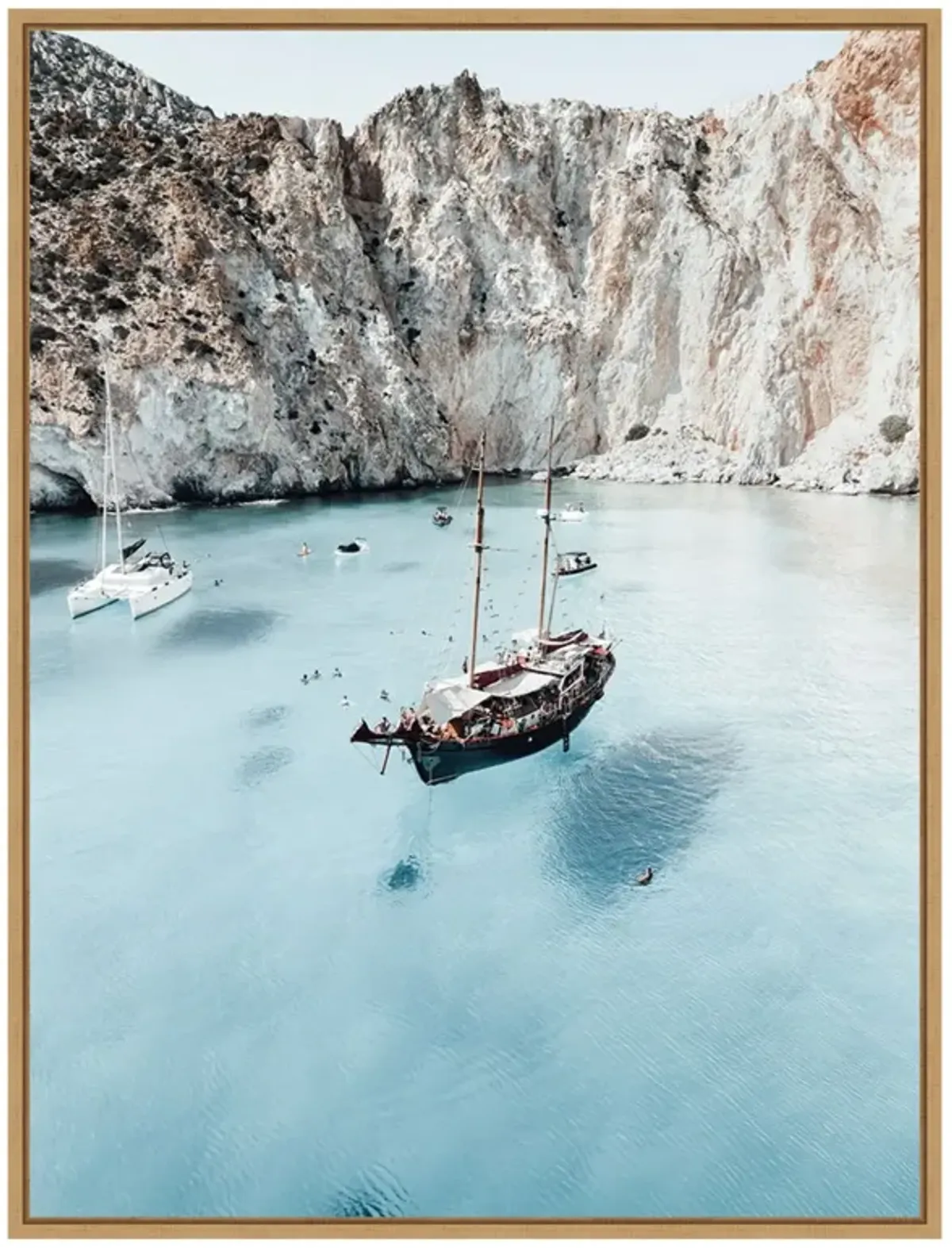 Milos Illusions by Bella Eve Framed Canvas Wall Art
